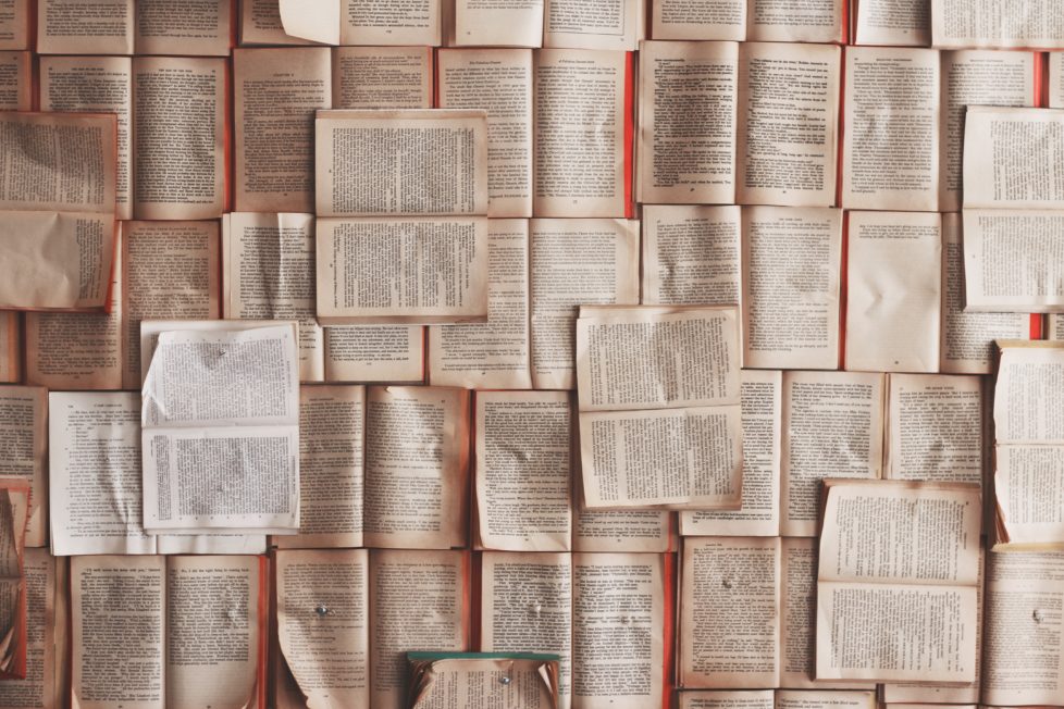 stacks of open books side by side